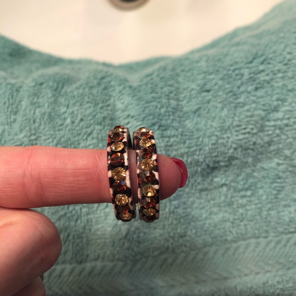 1/2 hoop earrings